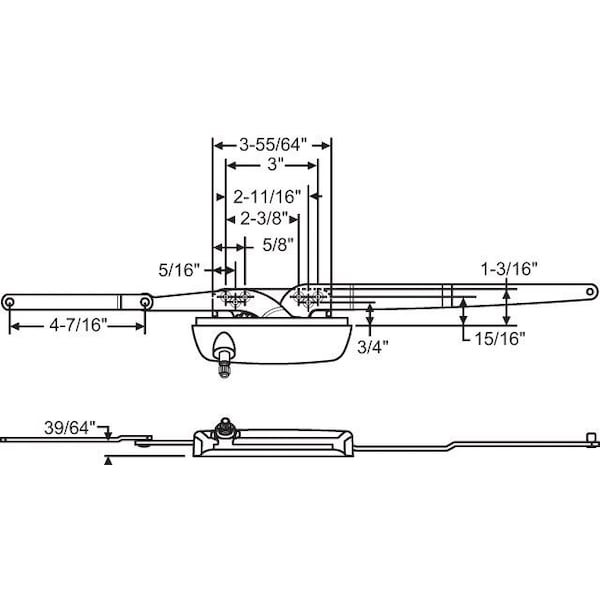 Strybuc RH MAXIM DUAL ARM OPER - BEIGE 36-533-9 - main